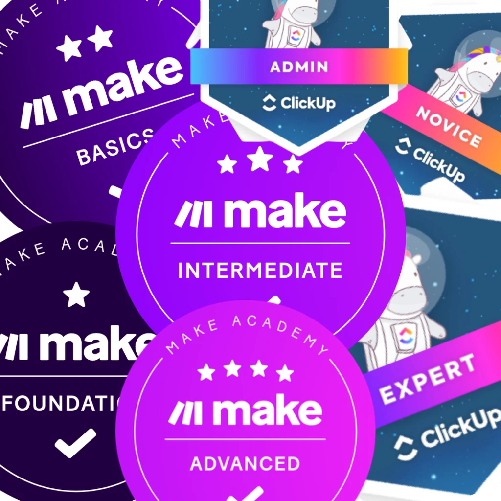 HeliumACT are now Make.com and Clickup certified!